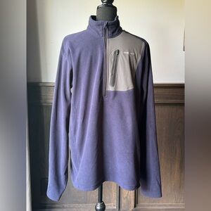Eddie Bauer first ascent navy and grey fleece Tall Large